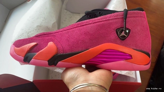 Rep 14 Jordan Low Pink (W) DH4121-600 Shocking Retro 0714